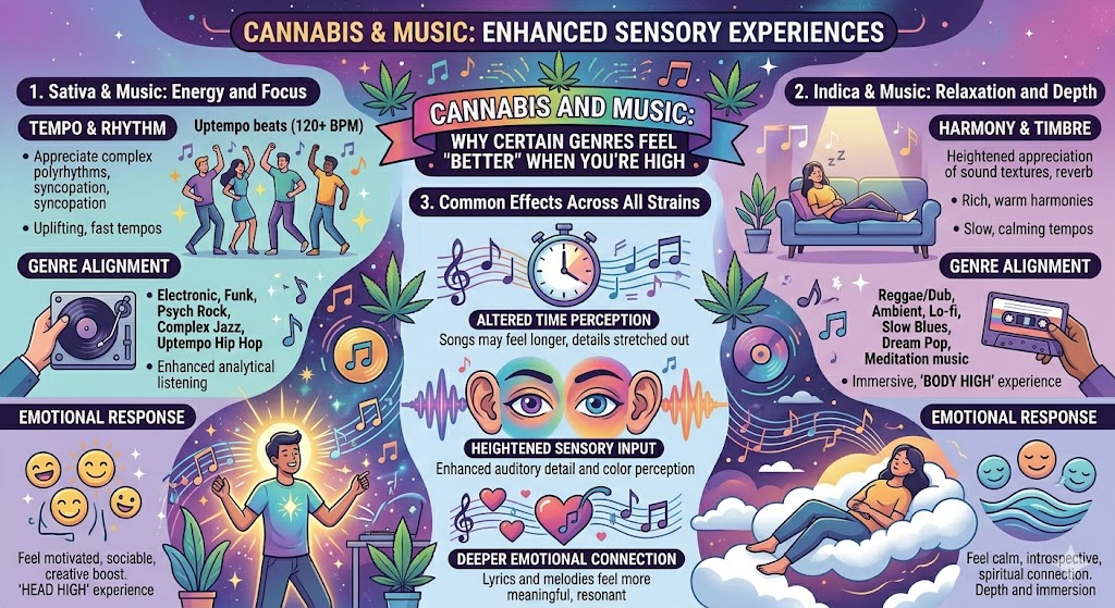 Cannabis and Music: Why Certain Genres Feel “Better” When You’re High
